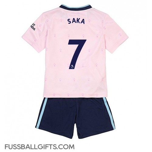Arsenal Bukayo Saka #7 Fußballbekleidung 3rd trikot Kinder 2022-23 Kurzarm (+ kurze hosen)